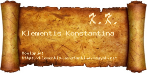Klementis Konstantina névjegykártya